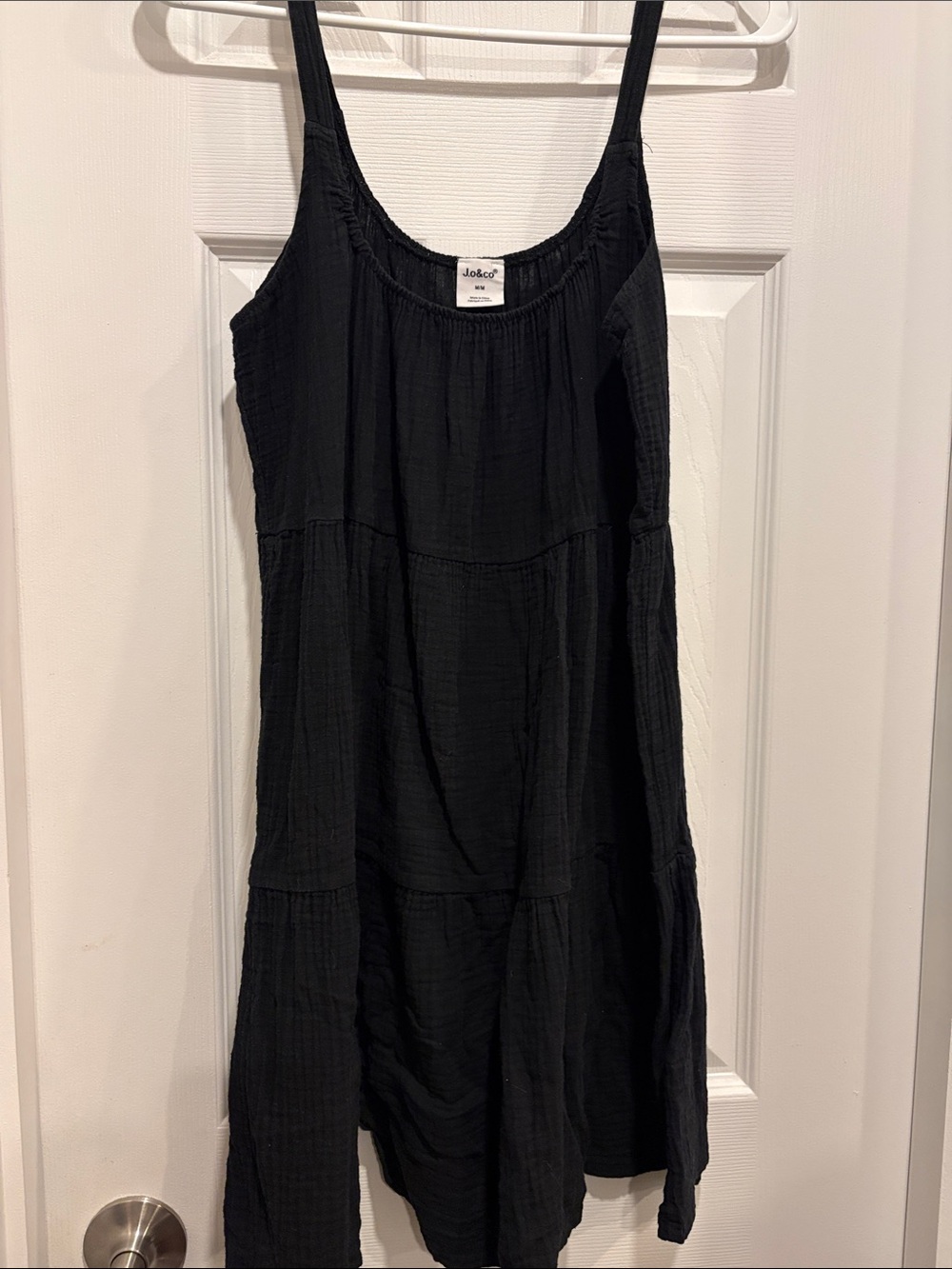 Black Tiered Strap Mini Dress